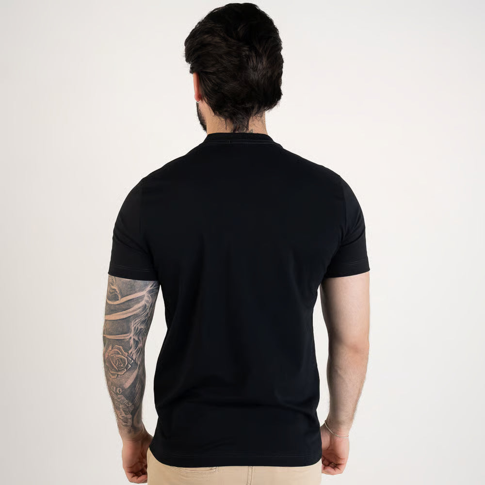 Camiseta Acostamento Wolf Alto Relevo Preta