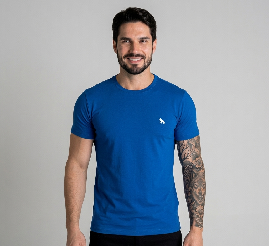Camiseta Acostamento Básica Azul Royal