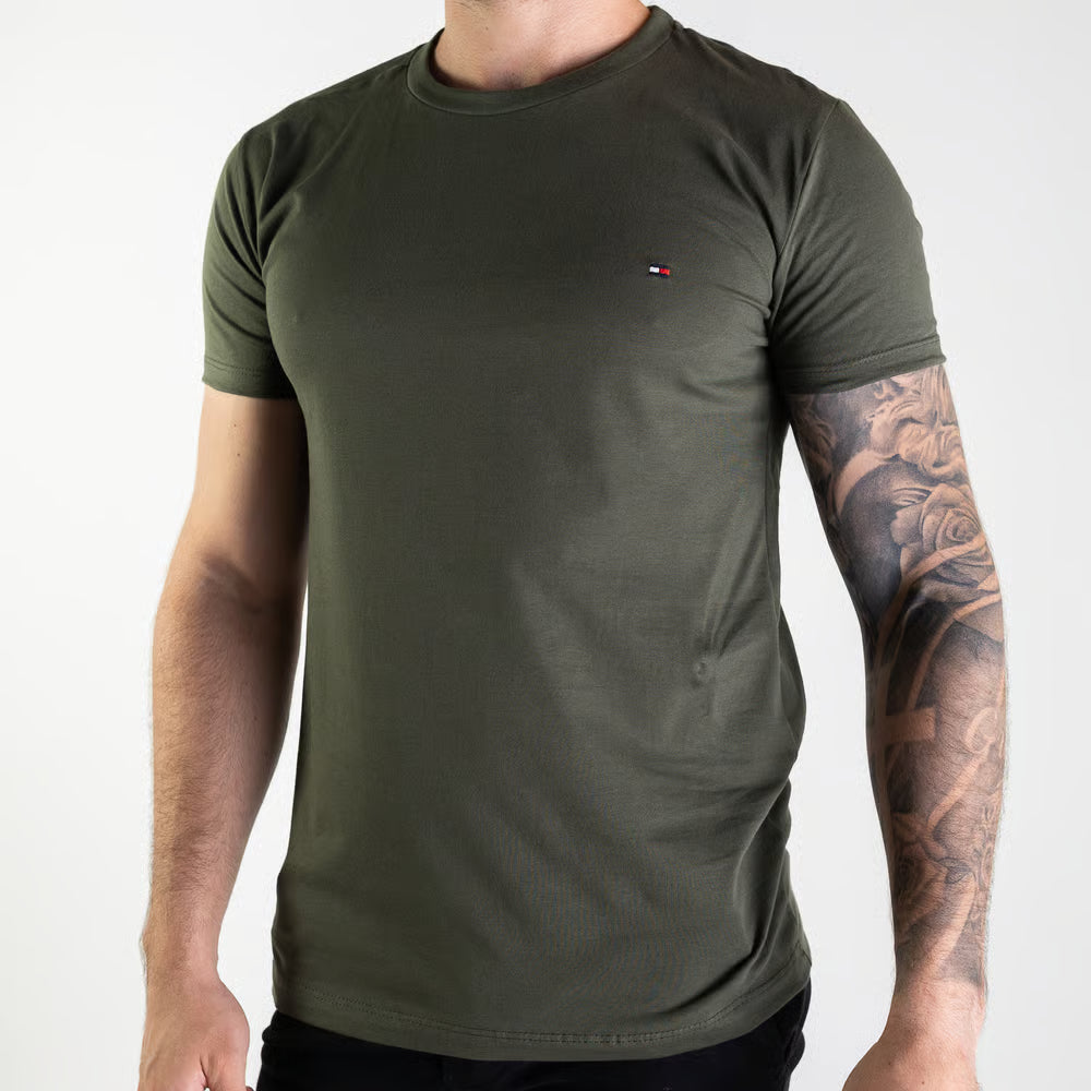 Camiseta Tommy Hilfiger Bàsica Verde Militar
