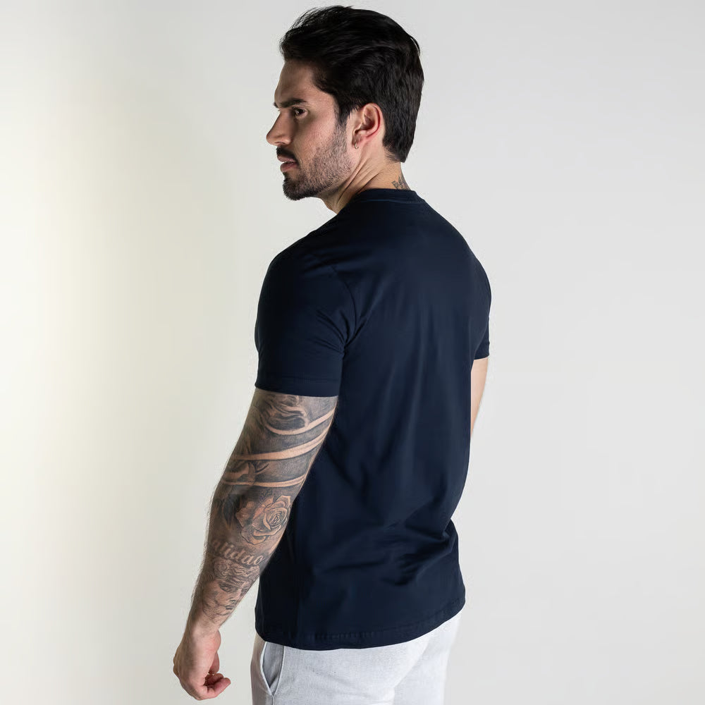 Camiseta Acostamento Básica Azul Petróleo