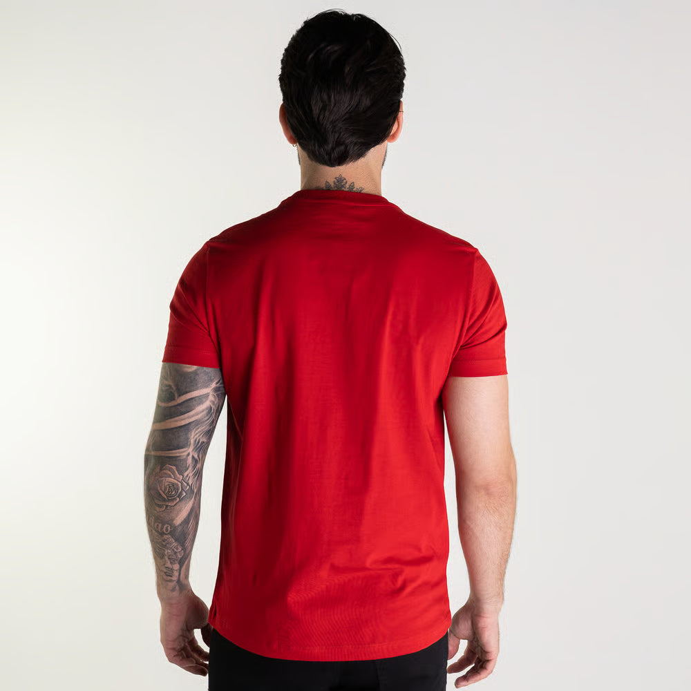 Camiseta Lacoste Algodão Pima Vermelho