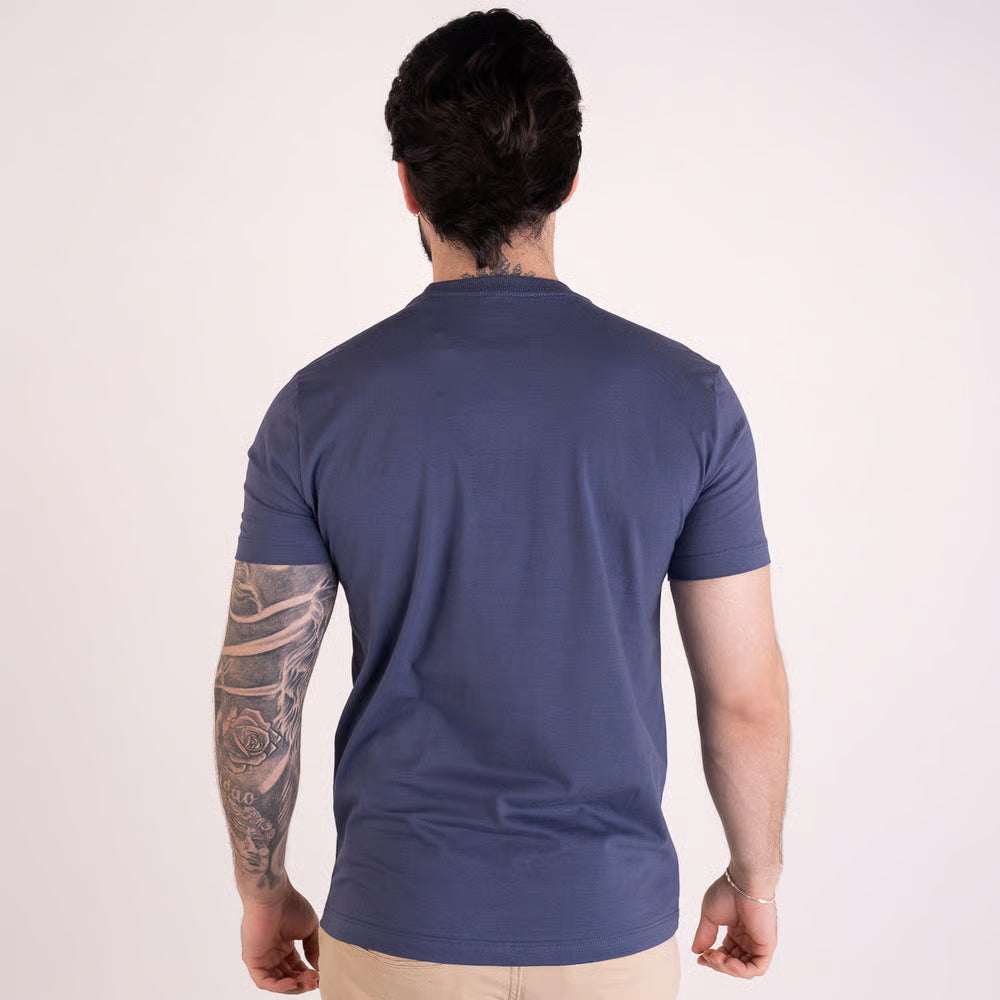 Camiseta Acostamento Wolf Alto Relevo Azul Navy