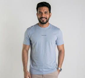 Camiseta Calvin Klein Flamê Azul Claro