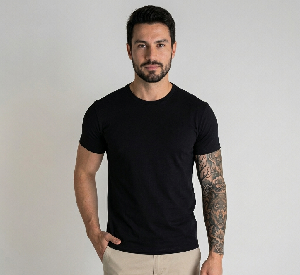 Camiseta Acostamento Básica Preta