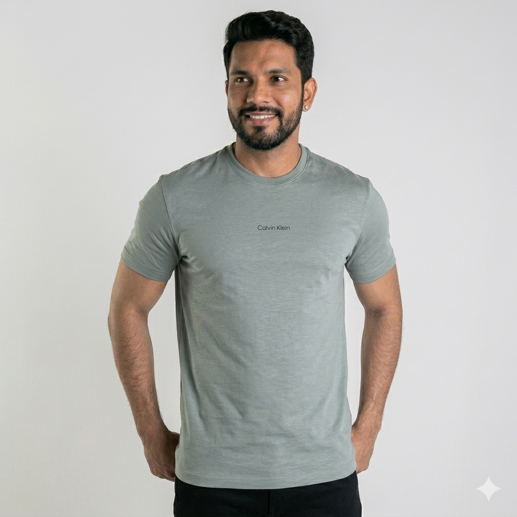Camiseta Calvin Klein Flamê Verde Escuro