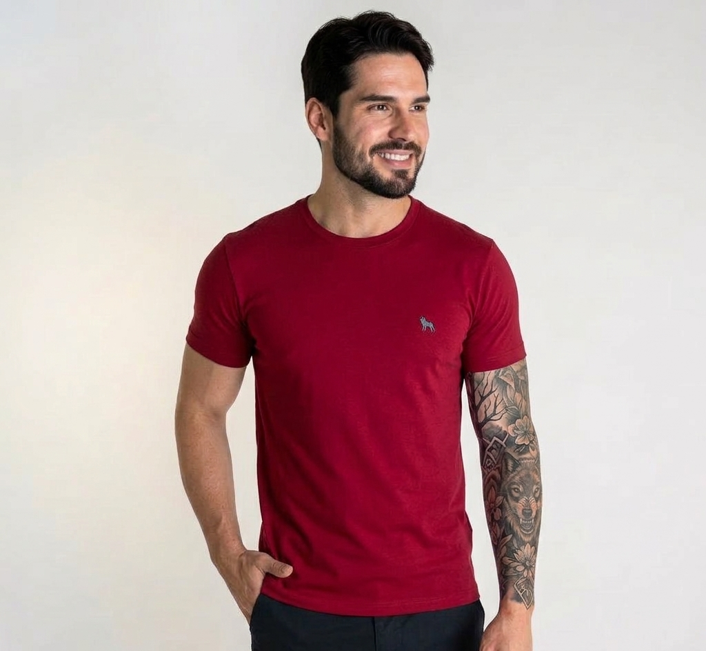Camiseta Acostamento Básica Vermelha