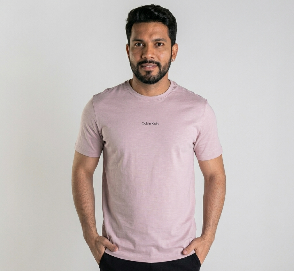 Camiseta Calvin Klein Flamê Rosa Claro