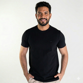 Camiseta Ellus Cotton Outline Classic Preta