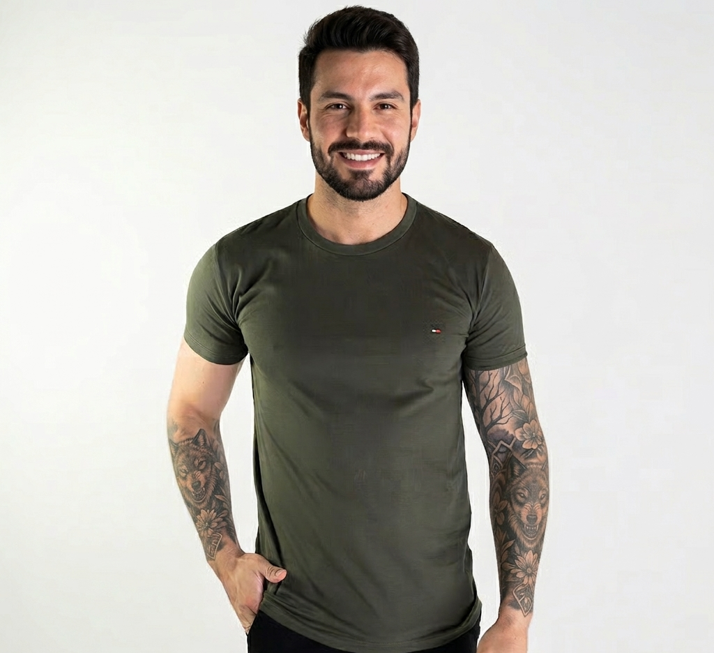 Camiseta Tommy Hilfiger Bàsica Verde Militar