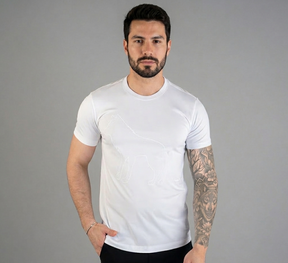 Camiseta Acostamento Wolf Alto Relevo Branca