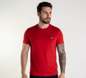 Camiseta Lacoste Algodão Pima Vermelho