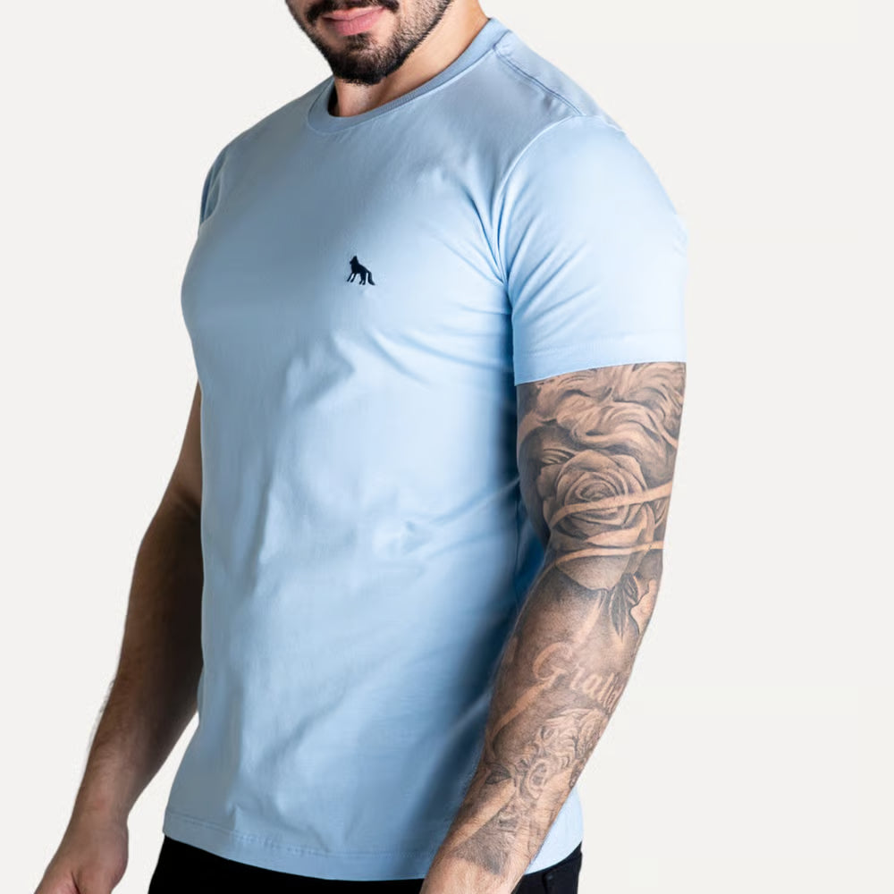 Camiseta Acostamento Básica Azul Claro