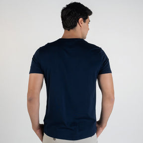 Camiseta Lacoste Algodão Pima Azul Marinho