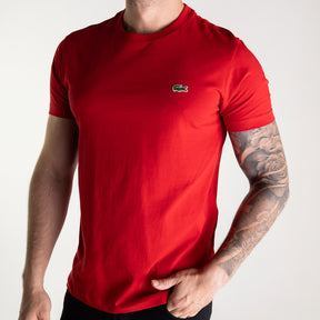 Camiseta Lacoste Algodão Pima Vermelho